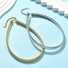 12мм 304 плоские ожерелья из нержавеющей стали в виде змейки для женщин, ионное покрытие (ip)