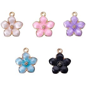 Zinc Alloy Enamel Pendants, Flower