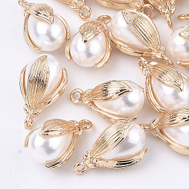 Абс пластмассовые жемчужные подвески, с легкими позолоченными сплавами, долговечный, слеза