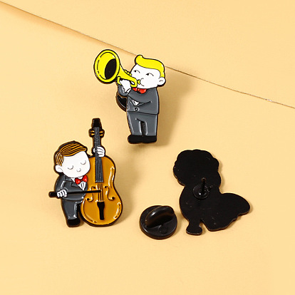 Enchanting Musical Performance with Cello, Saxophone and Trumpet Pin