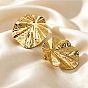 304 Stainless Steel Stud Earrings, Leaf