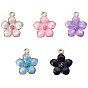 Zinc Alloy Enamel Pendants, Flower