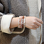 Natural Energy Crystal Bracelet for Bohemian Women - Matte Stone Beaded Jewelry