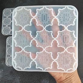 Square Shape Keychain Molds Food Grade Silicone Molds, for UV Resin, Epoxy Resin Jewelry Making