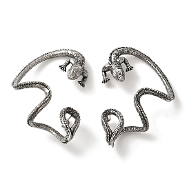 316 Surgical Stainless Steel Cuff Earrings, Lizard