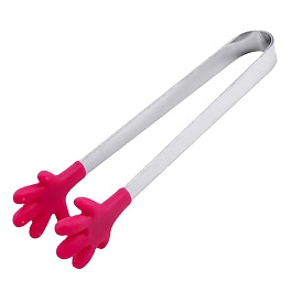 Stainless Steel Cooking Tongs, with Sillicone, Grilling Barbeque Cooking Locking Food Tongs, Palm