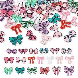 2 сумки 38 шт. самоклеящиеся нашивки из ткани с компьютерной вышивкой, наклеить патч, аксессуары для костюма, аппликация, бантом