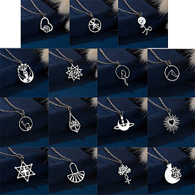 304 подвески из нержавеющей стали с лазерной резкой, золотой / нержавеющая сталь цвета