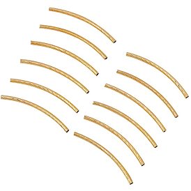 Brass Tube Beads, Curved