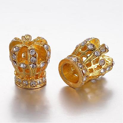 Alloy Rhinestone Beads, Crown