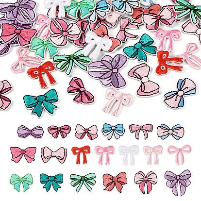 2 сумки 38 шт. самоклеящиеся нашивки из ткани с компьютерной вышивкой, наклеить патч, аксессуары для костюма, аппликация, бантом