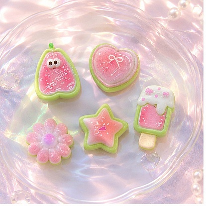 Opaque Resin Cabochons, Mixed Color