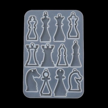 Chess Pendant DIY Silicone Molds, Resin Casting Molds, for UV Resin, Epoxy Resin Craft Making