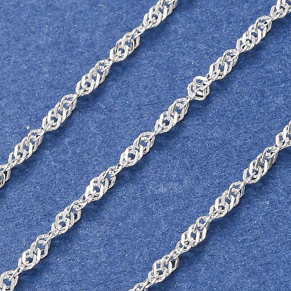 304 Stainless Steel Link Chains, Soldered, with Spool