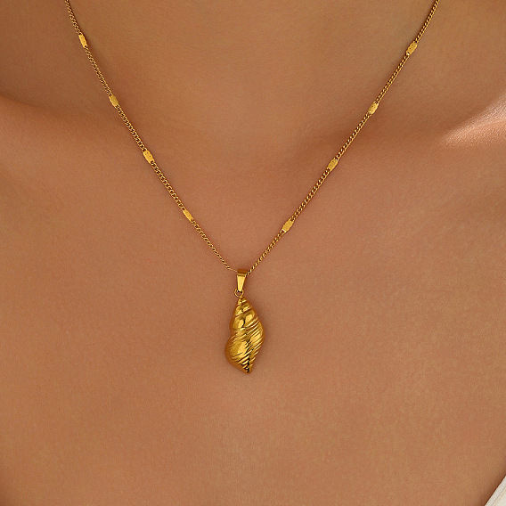 Океан 304 подвеска в форме раковины из нержавеющей стали для женщин