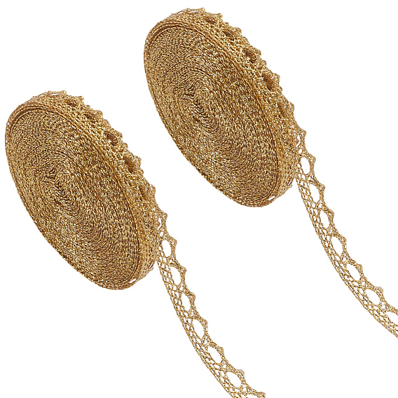 2 рулоны металлизированной пряжи для кружевной отделки, аксессуары для одежды