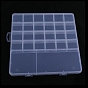 Transparent Plastic Bead Containers, with 26 Compartments, for DIY Art Craft, Nail Diamonds, Bead Storage, Rectangle