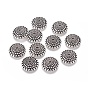 Тибетский сплав стиля apetalous крышки шарика,, без кадмия и без свинца, 15x4 мм, отверстие : 2 мм
