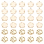 30Pcs 3 Style Brass Charms, Flat Round