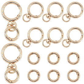 8 шт. поворотные застежки из цинкового сплава, поворотный карабин-лобстер, 8пружинные кольца из цинкового сплава