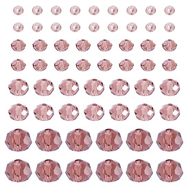 4нити 4 стили стеклянные бусины нити, граненые, рондель