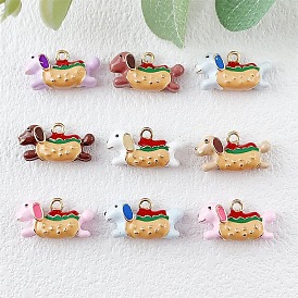 Подвески из эмали и сплава, собака прелести, золотые