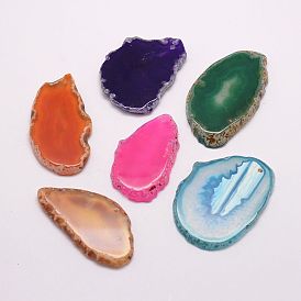 Природные подвески агат, окрашенная и подогревом, самородки