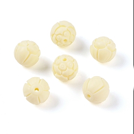 Synthetic Shell & Resin Beads, Round