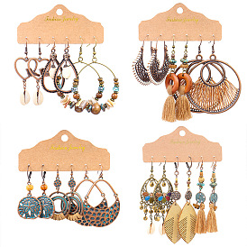 Bohemian Ethnic Style Fashion Fringe Earrings - Geometric Hoop Statement Accessories.