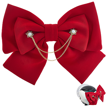 Бантом из полиэстера, с железной цепью, для украшения шлема мотоцикла автомобиля