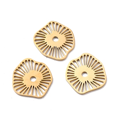 Ion Plating(IP) 316 Surgical Stainless Steel Pendants, Hollow Polygon