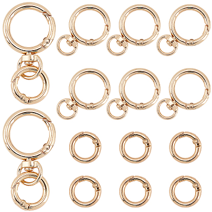 8 шт. поворотные застежки из цинкового сплава, поворотный карабин-лобстер, 8пружинные кольца из цинкового сплава