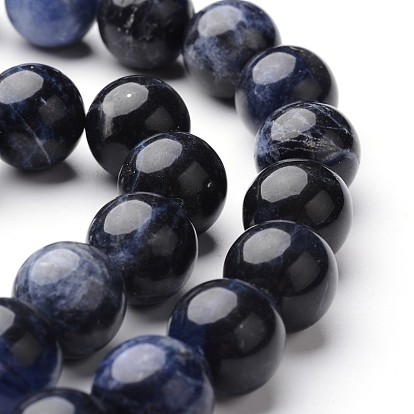 Round Natural Sodalite Bead Strands