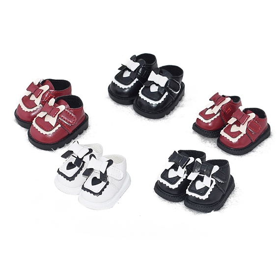 Кукольные туфли из искусственной кожи с бантом в форме сердца, аксессуары для кукол bjd для девочек