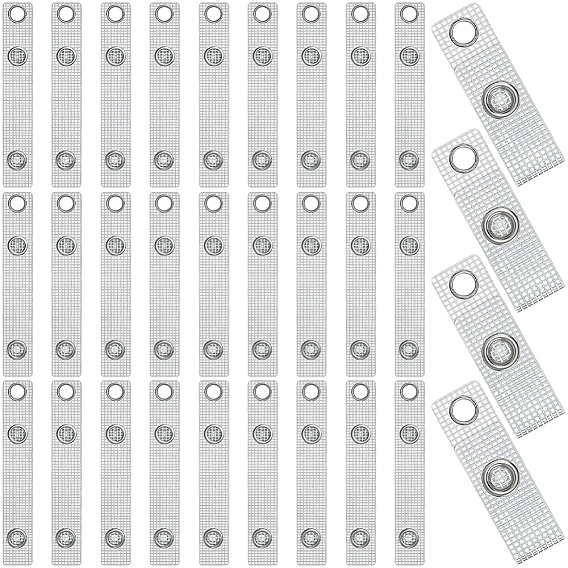 50шт. ПВХ ремешок для держателя бейджа, с железной застежкой и ушком