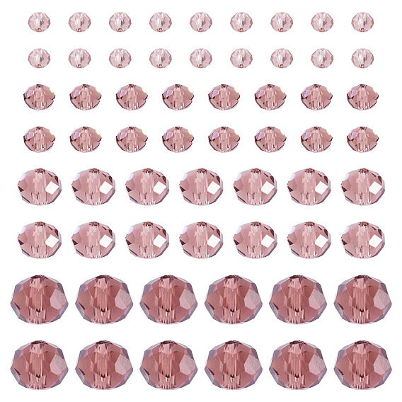 4нити 4 стили стеклянные бусины нити, граненые, рондель