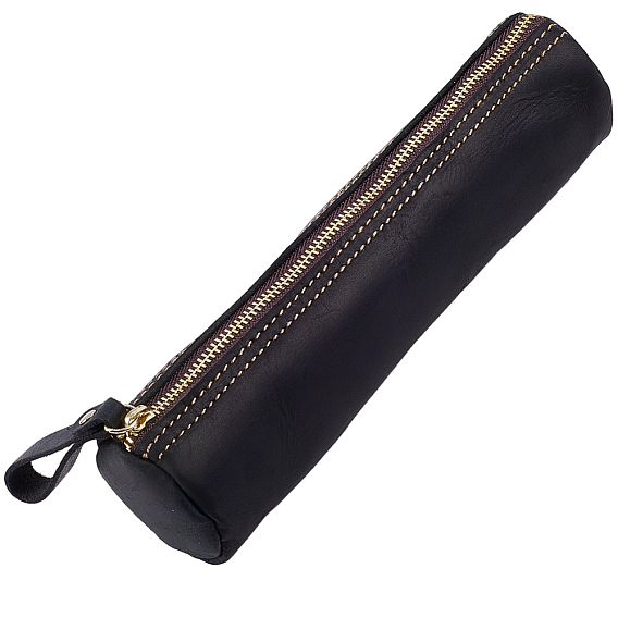 1сумки для карандашей из коровьей кожи, пенал, с молнией из сплава, колонка