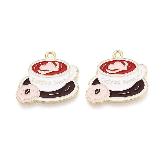 Подвески из эмали и сплава, кофейные чары, золотые