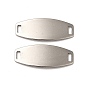 201 Stainless Steel Connector Charms, Curved Oval Links