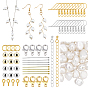DIY Perlenschmuckset-Herstellungsset, einschließlich Perlen, Messingperlen & Stift & Endkette, Eisenbügel & Biegeringe & Ohrringhaken, elastischen Faden, Legierung Spangen, Nadeln