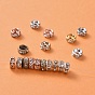 Brass Rhinestone Spacer Beads, Grade AAA, Straight Flange, Nickel Free, Mixed Metal Color, Rondelle