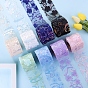 Polyester Lace Trim, with Paillette, Flower, Garment Accessories