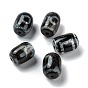 Tibetan Style dZi Beads, Natural Agate Beads, Dyed, Barrel