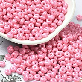 Baking Paint Luster Glass Seed Beads, Donut