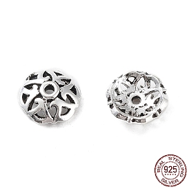 925 Sterling Silver Bead Caps, Flower