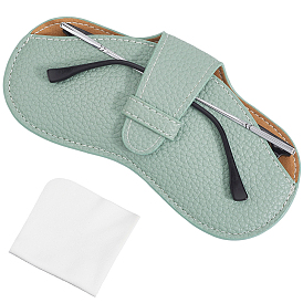 1футляры для очков из поликарбоната и искусственной кожи, солнцезащитные очки протектор, с 1квадратной салфеткой для чистки очков из замшевого волокна