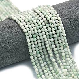 Нити бусин из натурального жадеита, энергетическая призматическая огранка с двойными концами бусины, граненые двухконусные