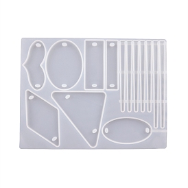 Hair Stick Hair Bun Cages Silicone Molds, for UV Resin, Epoxy Resin Craft Making, Mixed Shapes