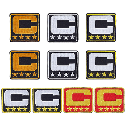 10 шт. 5 цвета компьютерная вышивка полиэстер приклеиваемые/пришивные заплатки, аксессуары для костюма, капитан С