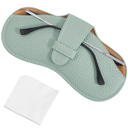 1футляры для очков из поликарбоната и искусственной кожи, солнцезащитные очки протектор, с 1квадратной салфеткой для чистки очков из замшевого волокна